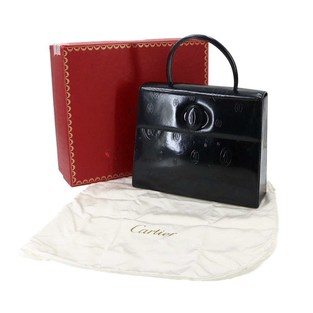 Cartier Happy Birthday Handbag, Patent Leather, Navy, Gold Hardware